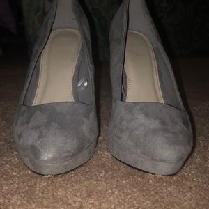 Grey Suede Forever 21 Heels
